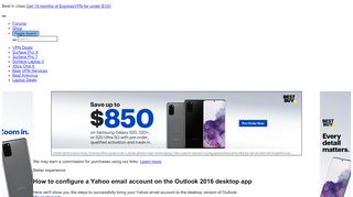 
                            10. How to configure a Yahoo email account on the Outlook 2016 desktop ...