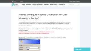 
                            10. How to configure Access Control on TP-Link Wireless N Router ...