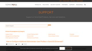 
                            1. How to Configure Additional Administrator User Profiles in ... - SonicWall