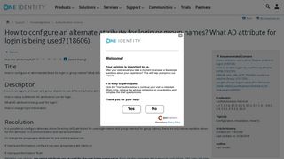 
                            10. How to configure an alternate attribute for login or group names? What ...