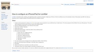 
                            6. How to configure an iPhone/iPad for LionMail - WikiCU, the Columbia ...