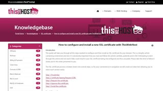 
                            12. How to configure and install a new SSL certificate with ThisWebHost ...