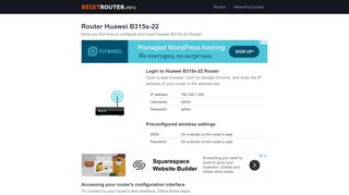
                            11. How to Configure and Reset Huawei B315s-22 Router