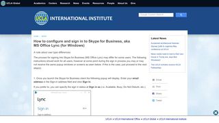 
                            8. How to configure and sign in to Skype for Business, aka MS Office Lync