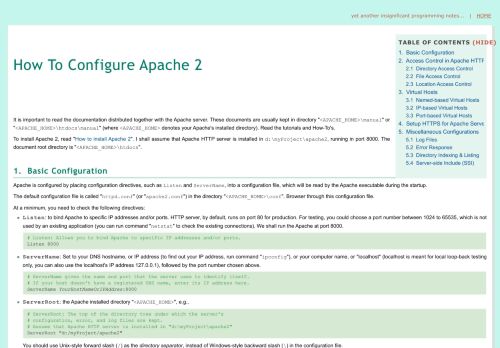 
                            6. How to configure Apache 2