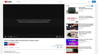 
                            6. How to configure BSNL DSLW200 WiFi modem router? - YouTube