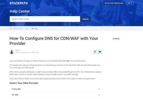 
                            9. How to Configure DNS with Your Provider – StackPath Help Center