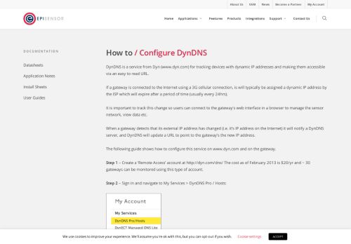 
                            6. How to / Configure DynDNS - EpiSensor.com