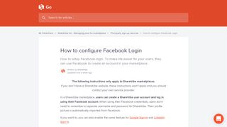 
                            11. How to configure Facebook Login | Sharetribe's Help center (Go and ...