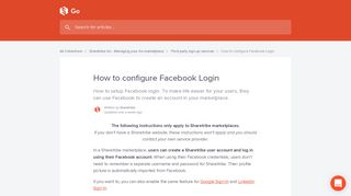 
                            3. How to configure Facebook Login | Sharetribe's Help center (Go and ...