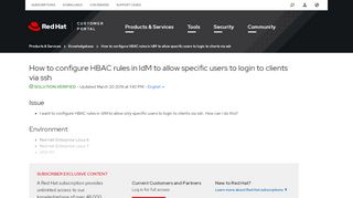 
                            11. How to configure HBAC rules in IdM to allow specific users to login to ...