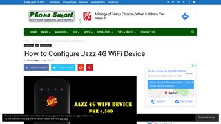 
                            8. How to Configure Jazz 4G WiFi Device - Phone Smart