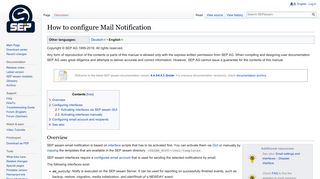 
                            1. How to configure Mail Notification - SEPsesam