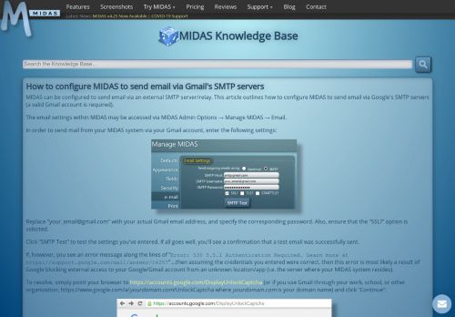 
                            11. How to configure MIDAS to send email via Gmail's SMTP servers ...