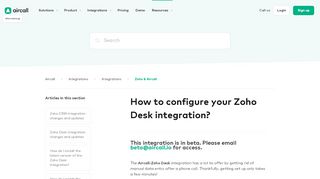 
                            13. How to configure my Zoho Desk integration? – Aircall