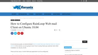 
                            7. How to Configure RainLoop Web mail Client on Ubuntu 18.04 ...