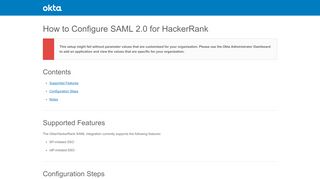 
                            9. How to Configure SAML 2.0 for HackerRank - Setup SSO - Okta