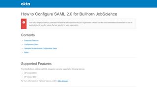 
                            7. How to Configure SAML 2.0 for JobScience - Okta