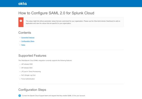 
                            13. How to Configure SAML 2.0 for Splunk Cloud - Setup SSO - Okta