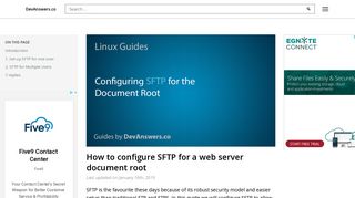 
                            11. How to configure SFTP for a web server document root ...