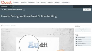 
                            13. How to Configure SharePoint Online Auditing - Quest Community