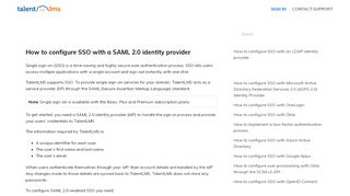 
                            3. How to configure SSO with a SAML 2.0 identity provider – Support ...
