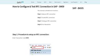 
                            8. How to Configure & Test RFC Connection in SAP - SM59 - Guru99