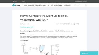 
                            4. How to Configure the Client Mode on TL-WR802N/TL ... - TP-Link