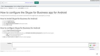 
                            12. How to configure the Skype for Business app for Android