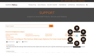 
                            4. How to configure the various web login options for User ... - SonicWall