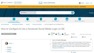 
                            8. How to Configure & Use a Facebook Social Media Login on ISE