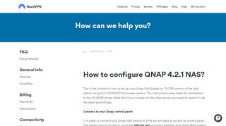 
                            8. How to configure v4.2.1 QNAP NAS? - NordVPN