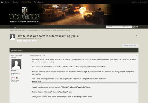 
                            8. How to configure XVM to automatically log you in - World of Tanks ...