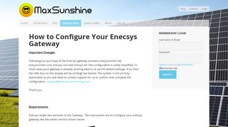 
                            3. How to Configure Your Enecsys Gateway | Enecsys Monitoring