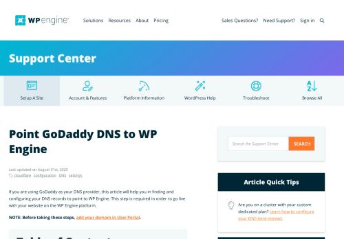 
                            11. How to Configure Your GoDaddy DNS for WP Engine | WP Engine®