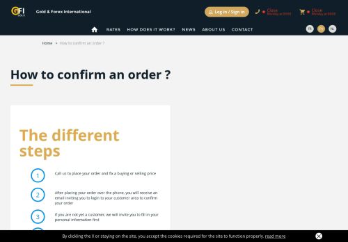 
                            11. How to confirm an order ? - Gold & Forex International