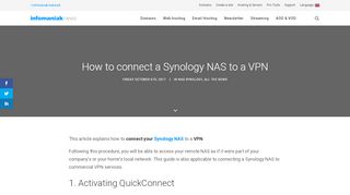 
                            13. How to connect a Synology NAS to a VPN • Infomaniak