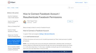 
                            12. How to Connect Facebook Account ... - Triberr - Zendesk