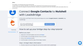 
                            5. How to connect Google Contacts to Nutshell | LeadsBridge ...