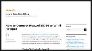
                            8. How to Connect Huawei E5786 to Wi-Fi and Access the Internet ...