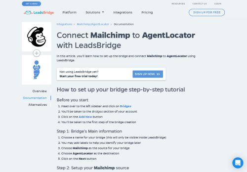 
                            10. How to connect Mailchimp to AgentLocator | LeadsBridge ...