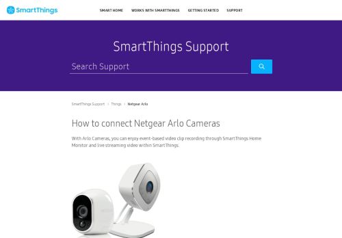 
                            10. How to connect Netgear Arlo Cameras – SmartThings Support