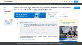 
                            8. How to connect or login with Odoo using c# code? And after connect ...