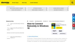 
                            12. How to Connect Remotely in Windows 10 - dummies