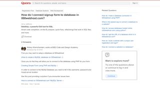 
                            10. How to connect signup form to database in 000webhost.com - Quora