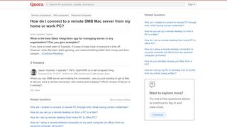 
                            12. How to connect to a remote SMB Mac server from my home or work PC ...