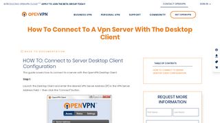 
                            10. How to connect to a vpn server with the desktop client | OpenVPN