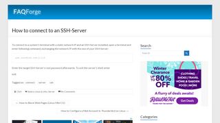
                            11. How to connect to an SSH-Server - FAQforge
