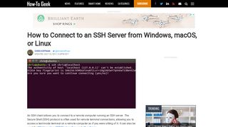 
                            1. How to Connect to an SSH Server from Windows, macOS, ...