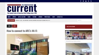 
                            11. How to connect to ARC's Wi-Fi | The American River Current